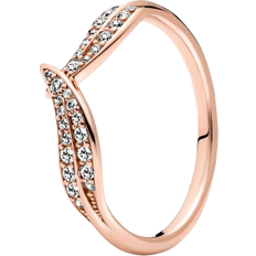 Pandora Bague Feuilles Scintillantes Moments Doré rose