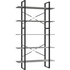 Grigio Scaffali per libri vidaXL 5-Tier Scaffale per libri 175cm