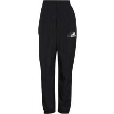 Polyester Pantalons adidas Women's Sportswear Brand Love Repeat Logo High-Waist Woven Tracksuit Bottoms - Black/White