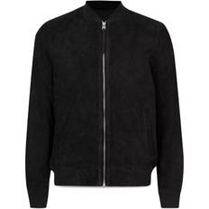 AllSaints Ronan Suede Bomber Jacket - Black