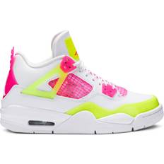Nike Air Jordan 4 Retro GS - White/Lemon Venom/Pink Blast