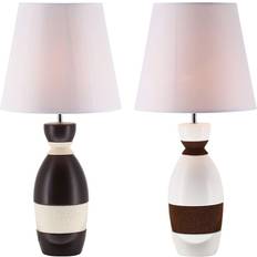 Dkd Home Decor Bordslampa Polyester Keramik Snöre (2 pcs) (30 x 30 x 61 cm) Bordslampa