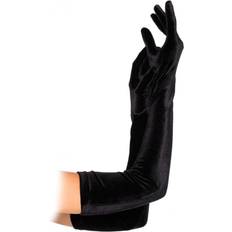 Sexspielzeuge Leg Avenue Deluxe Long Black Velvet Opera Gloves 2052