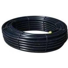 Pem rør 25 mm Wavin 25 mm PE80 PN10 SDR11 rør, sort/blå, 25 m