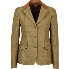 Laine Vestes Dublin Ajustée À Col En Daim Femme Albany Tweed - Marron