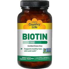 Vitamins & Minerals Country Life Biotin 1mg 100 pcs