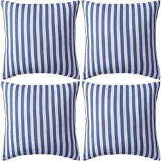 Rayé Coussins de Décoration Complets vidaXL Oreiller d'Extérieur 4 pcs Impression Rayure 45x45 cm Bleu Navy Stripe Coussin de Décoration Complet Bleu (45x45cm)