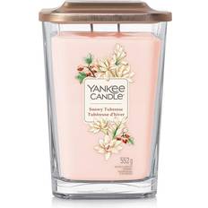 2 Sydämen Lasia Tuoksukynttilät Yankee Candle Snowy Tuberose Pink