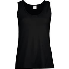 Universal Textiles Women's Value Fitted Sleeveless Vest - Jet Black