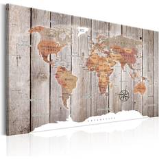 Wooden world map Arkiio World Map Wooden Stories Billede 120x80cm