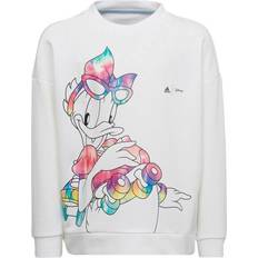 Lg 98 adidas Girl's Disney Daisy Duck Hoodie - White/Clear Sky (HA6573)