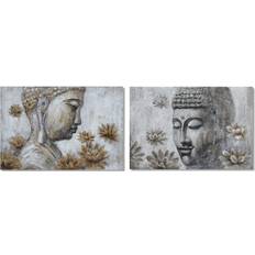 Tavla buddha Dkd Home Decor Tavla Buddha (2 pcs) (120 x 2.8 x 80 cm) Tavla