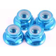 RC Toys Fastrax M4 Blue Flanged Locknuts 4Pcs