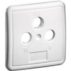 Antenneaansluiting Ethernet, Data & Telefoon Uitgangen Goobay 3-Hole Cover Plate for Antenna Wall Sockets