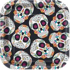 Halloween Disposable Plates Unique Party Disposable Plates Skull Day of the Dead Halloween 10pcs