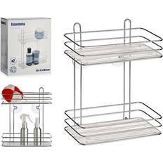 BigBuy Home Etagere Murale Salle De Bain 2 Paniers De Douche