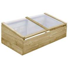 vidaXL Greenhouses 2-pcs Wood Plastic