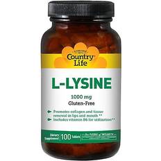 Skin Amino Acids Country Life L-Lysine 1000mg 100 pcs