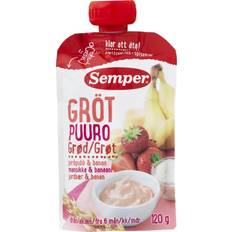 Semper grød Semper Porridge with Strawberry & Banana 120g 1pak