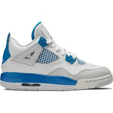 Air jordan 4 retro military blue Nike Air Jordan 4 Retro GS - White/Military Blue/Neutral Grey