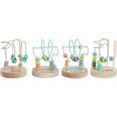 Dkd Home Decor Gioco In Legno Decorazioni Per La Casa In Legno Multicolore 4 Pz