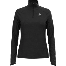 Odlo Millennium Element Half-Zip Long-Sleeve Mid Layer Top Women - Black Melange