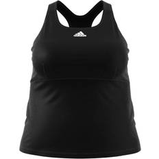 3XL Tankini Adidas Women's SH3.RO 3-Stripes Tankini Top Plus Size - Black/White