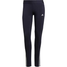 Bomull Tights Adidas Women's Loungewear Essentials 3-Stripes Leggings - Legend Ink/White