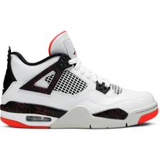 Gs 10 Nike Air Jordan 4 Retro GS - White/Black/Bright Crimson/Pale Citron