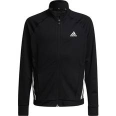 Spandex Sweatshirts Adidas Aero Ready 3 Stripes Track Training Jacket Kids - Black/White