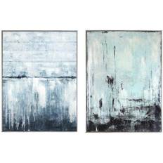 Dkd Home Decor Maleri Abstrakt (2 pcs) (60 x 3 x 80 cm) Billede