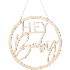 Ginger Ray Decorazione da appendere in legno Botanical Hey Baby