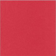 Papstar Serviettes, 3 couches pliage 1/4 33 cm x 33 cm rouge