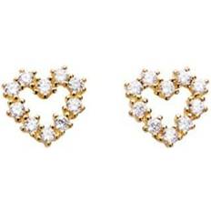 Pico Caeur Stud Earrings - Gold/Transparent