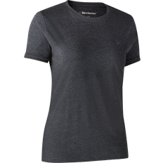 Deerhunter Ladies Basic 2-pack T-shirt Brown Leaf Melange 38