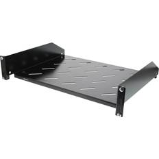 Deltaco hylde Deltaco TOTEN, 19" fixed shelf, 2U, 350mm deep, max 15kg