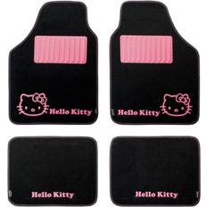 Hello Kitty Bil gulvmåtte sæt KIT3013 Universal Sort Pink (4 pcs)