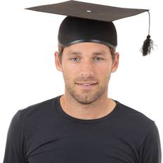 Bristol Novelty Bristol Novelty Unisex Mortar Board 2 Piece Felt Hat (One Size) (Black)