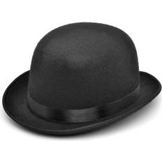 Hats Bristol Novelty Adults Black Felt Bowler Hat