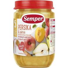 Päron Barnmat & Ersättning Semper Fruit puree Peach & Pear 190g