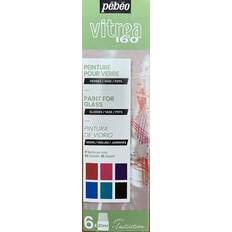 Svarta Glasfärger Pebeo Vitrea glasfärg basic 6x20ml