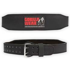 Fitness Gorilla Wear 4 Inch Padded Leather Belt, Black/Red