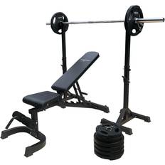 Titan Life Weight Garage Gym 100 kg, Träningsbänk med skivstångsställning