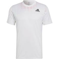 Adidas Melbourne Tennis Freelift Printed T-shirt Men - White/Black/Legacy Burgundy