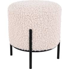 House Nordic Alford Beige/Black Pouf 37cm