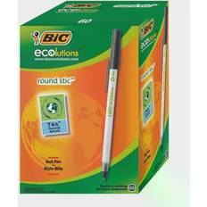 Bic round stic Bic Ecolutions Round Stic Ballpoint Pen 1mm Black 60-pack