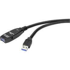 3.1 (gen.2) - Han – Hun - USB A-USB A - USB-kabel Kabler Renkforce USB A-USB A 3.1 (Gen.2) M-F 15m