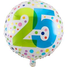 Folat 25 Jaar Happy Bday Stippen Folieballon 45cm