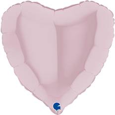 Vauvakutsut Teksti- ja Teemakuplat Grabo 18022PP-P Heart Shape Balloon Single Pack, Length-18 Inch, Colour-Pastel Pink, One Size