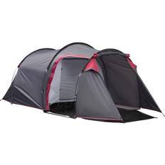 2 - 3 Person Tunnel Tent With 1 Bedroom - Grey